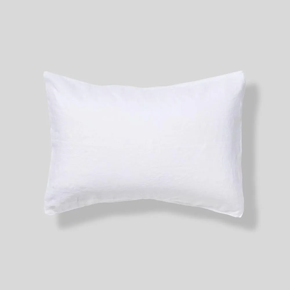 100% Linen Pillow Slip Set in White