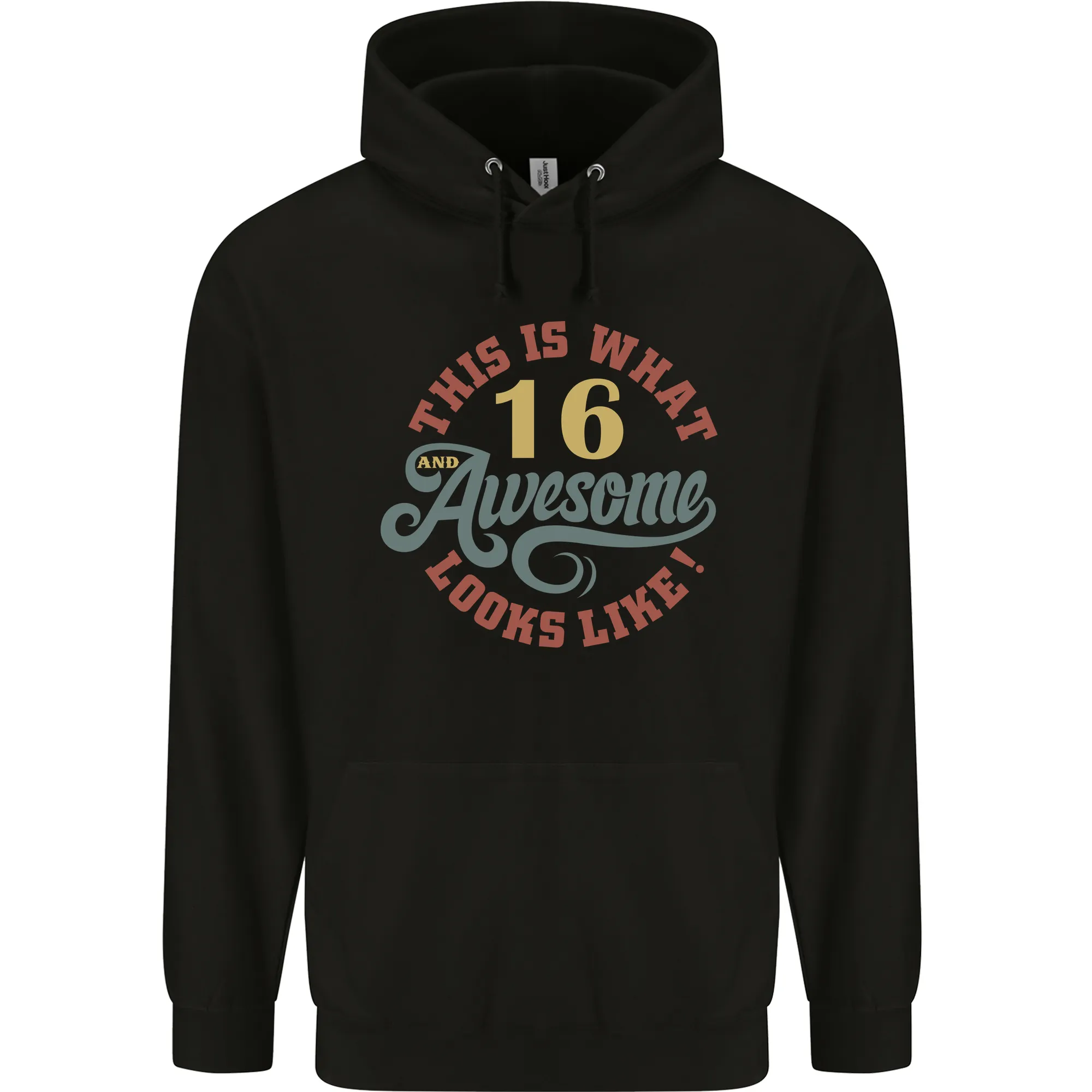 16th Birthday 60 Year Old Awesome Looks Like Mens 80% Cotton Hoodie