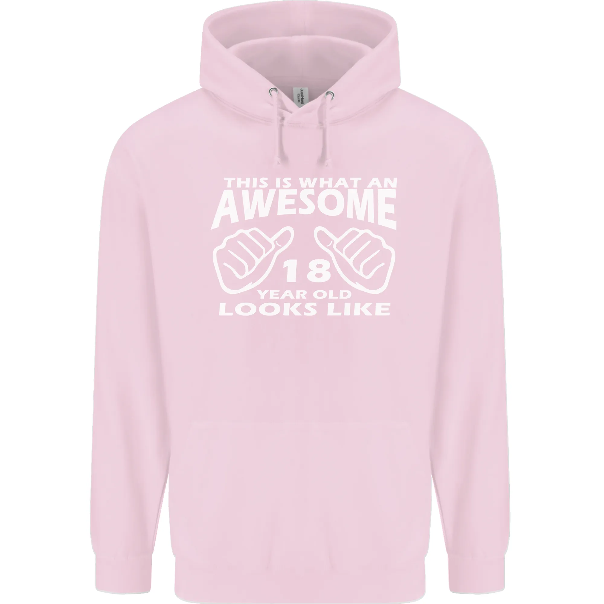 18th Birthday 18 Year Old This Is What Mens 80% Cotton Hoodie