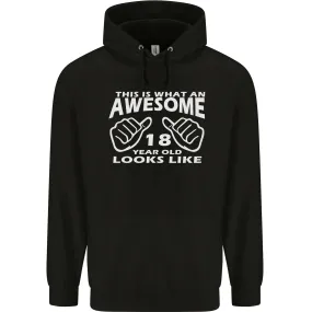 18th Birthday 18 Year Old This Is What Mens 80% Cotton Hoodie