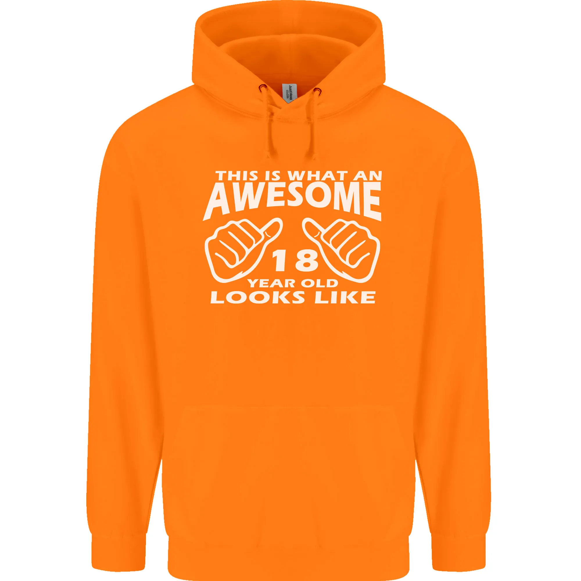 18th Birthday 18 Year Old This Is What Mens 80% Cotton Hoodie