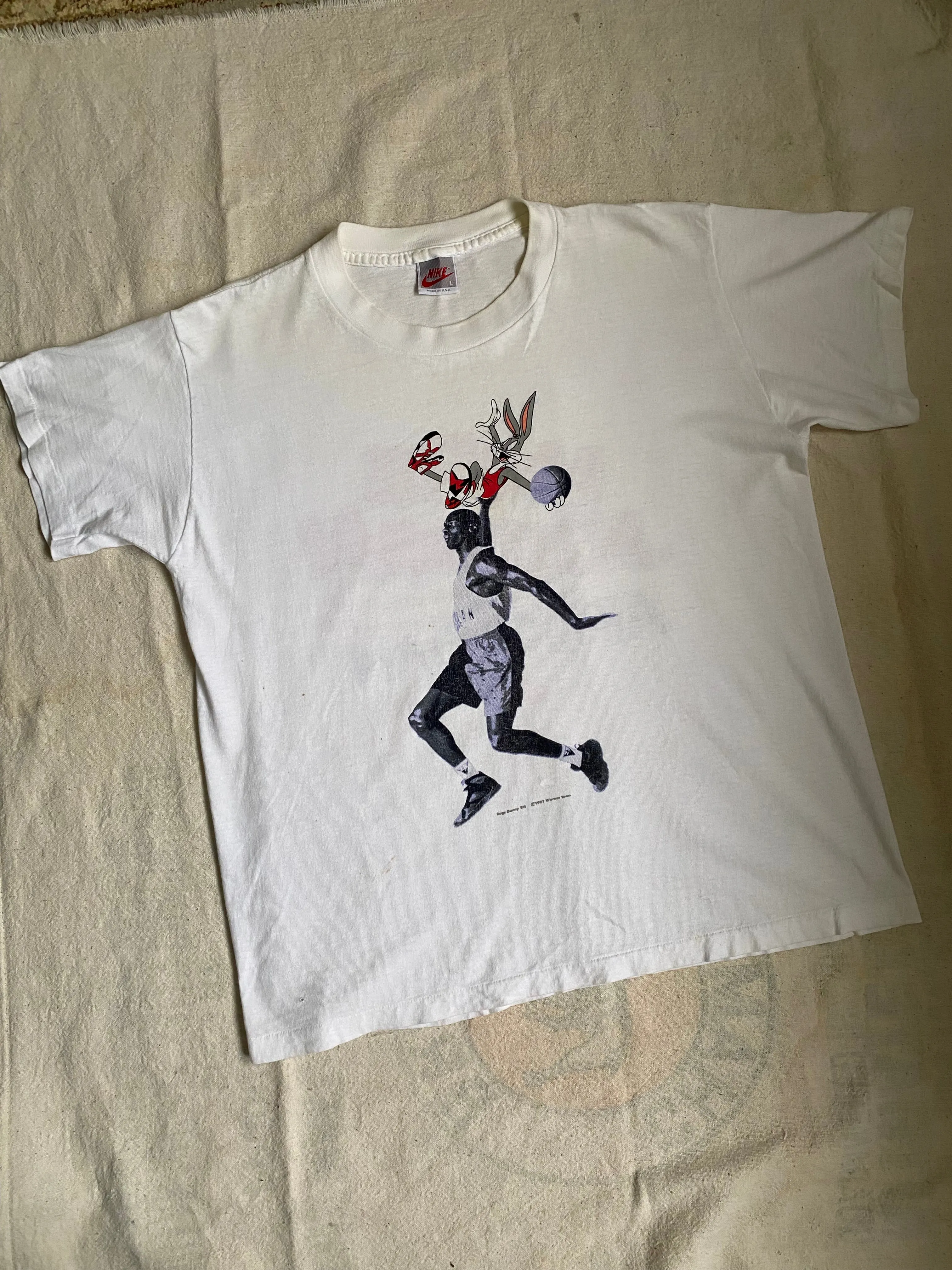 1990s ‘91 Nike Michael Jordan Hare Jordan T shirt Large