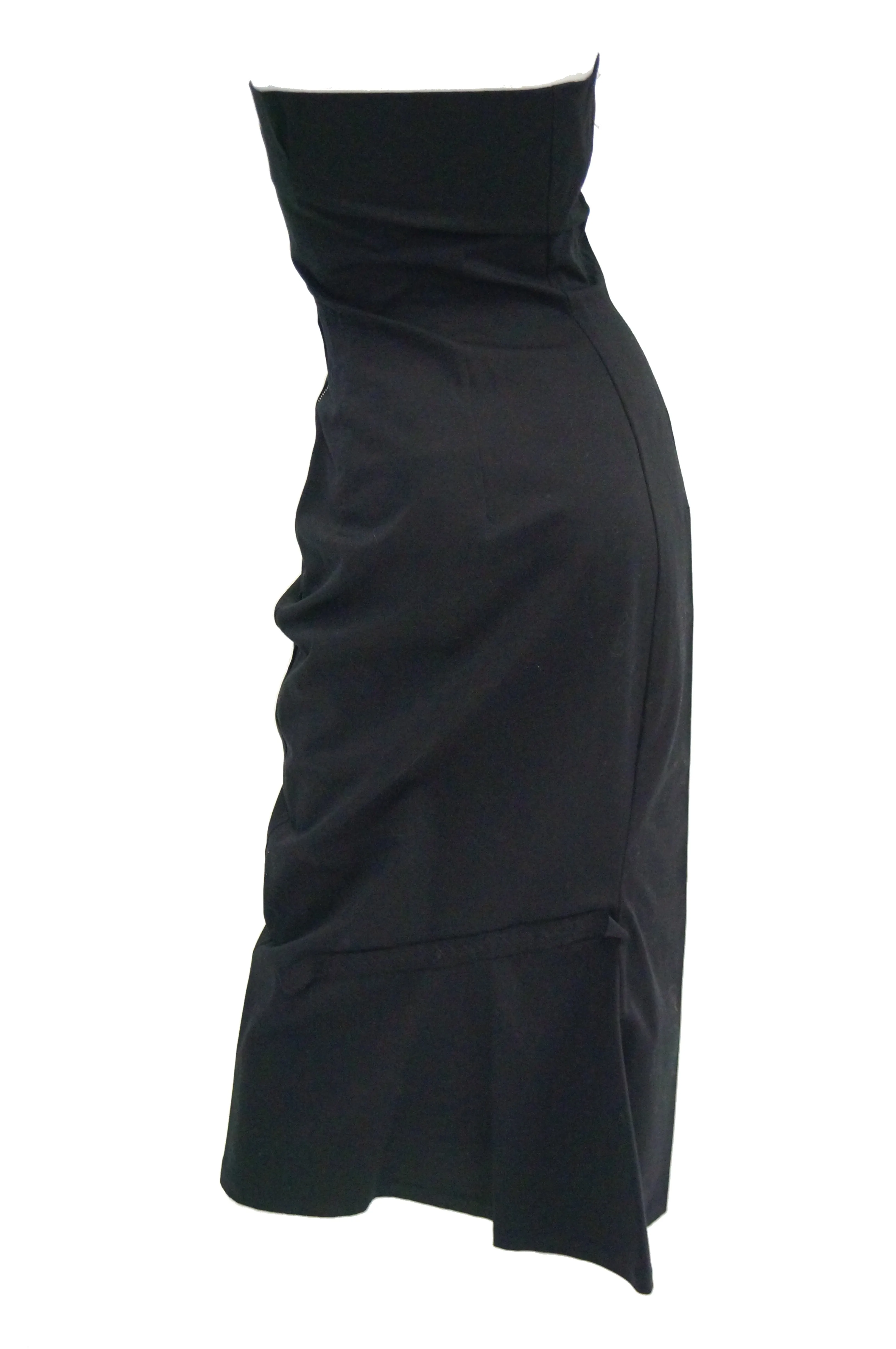 1990s Yohji Yamamoto Black Cotton Dress