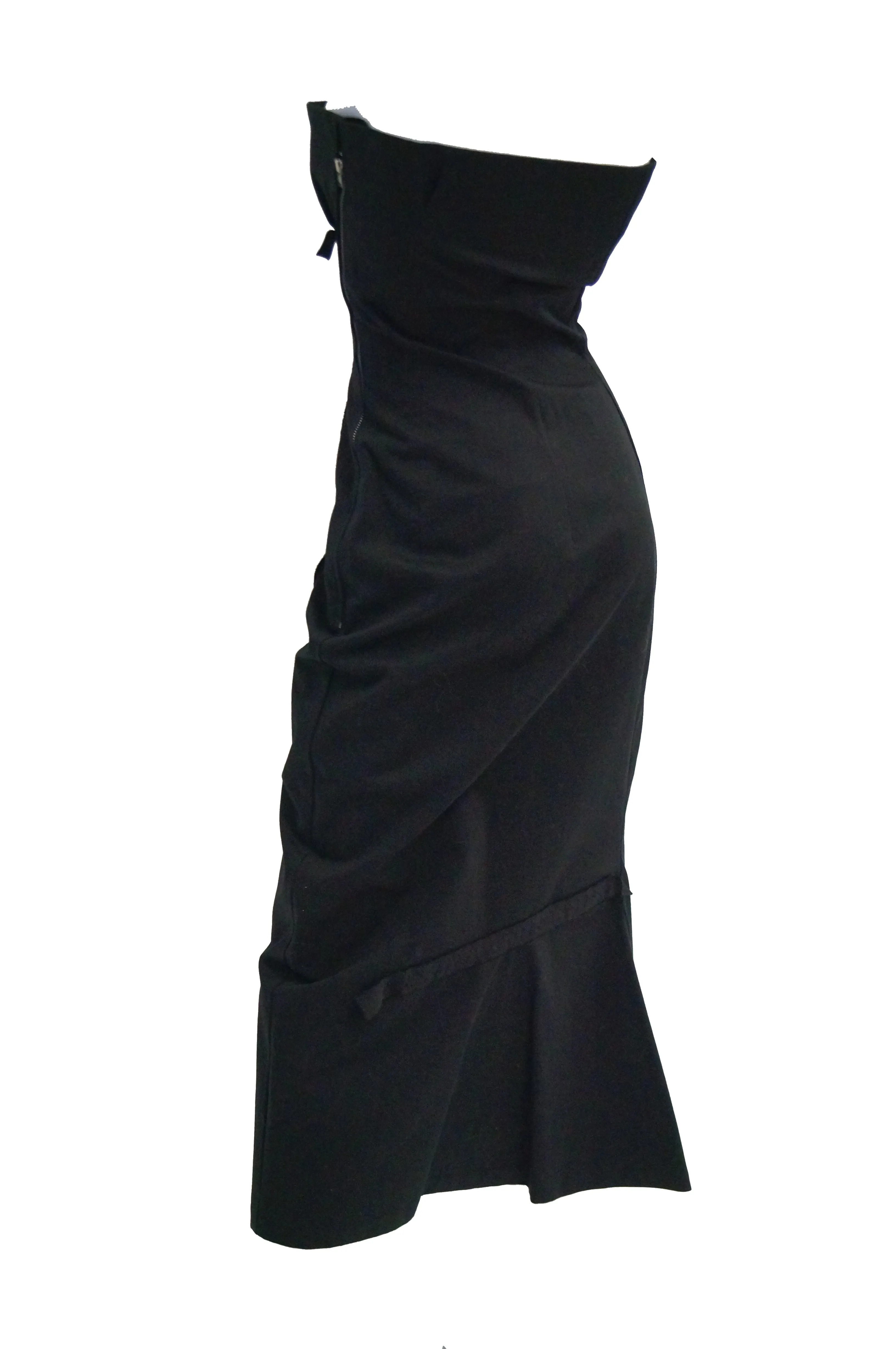 1990s Yohji Yamamoto Black Cotton Dress