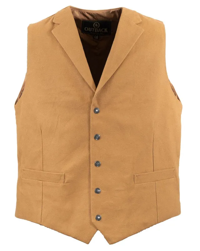 29829-CVS Men's Jesse Canvas Vest in Tan by Outback