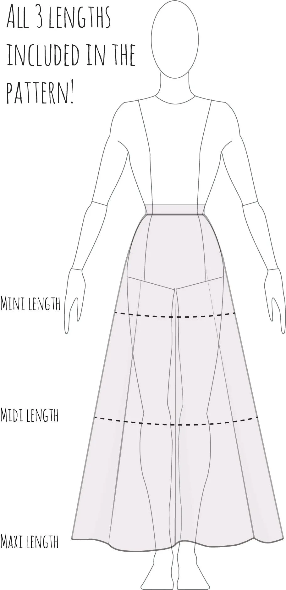 4 Circle Skirts Bundle Sewing Pattern/Downloadable PDF File and Tutorial Book