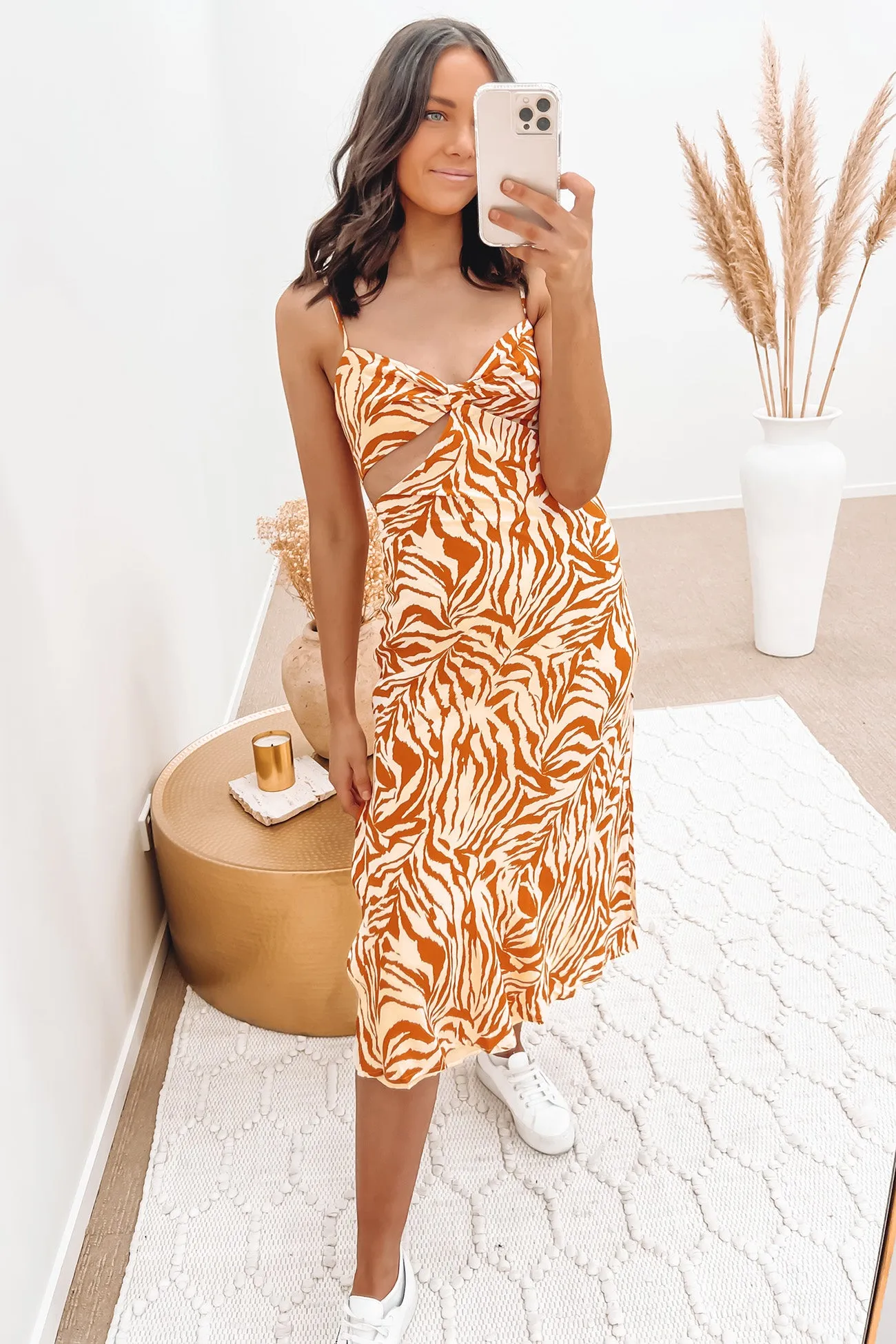 Ailish Midi Dress Orange