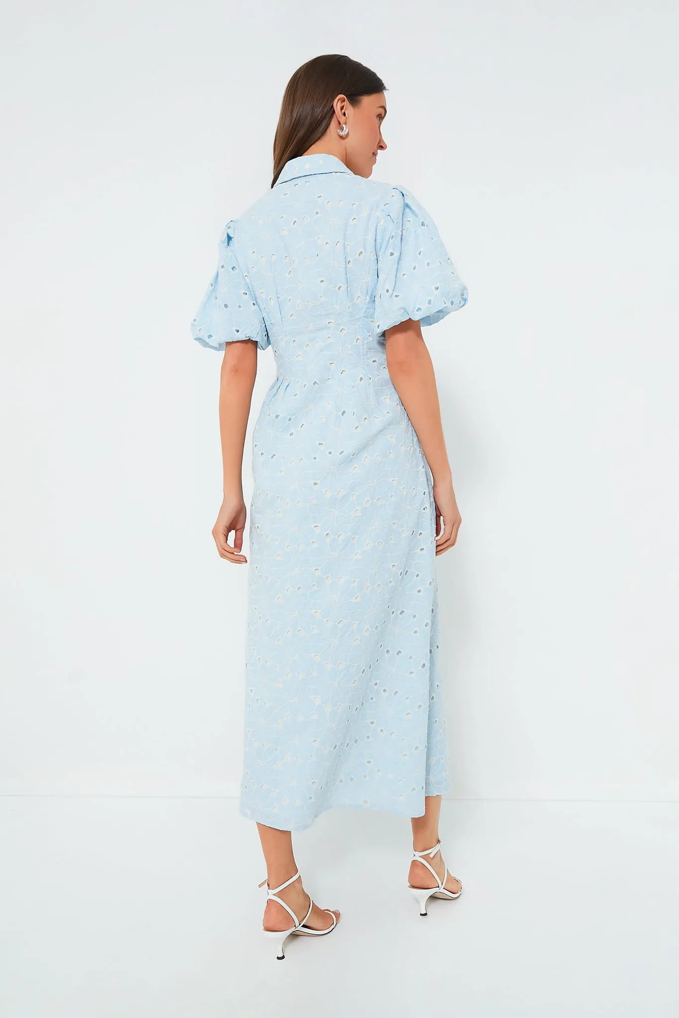 Airy Blue Eyelet Delaney Dress