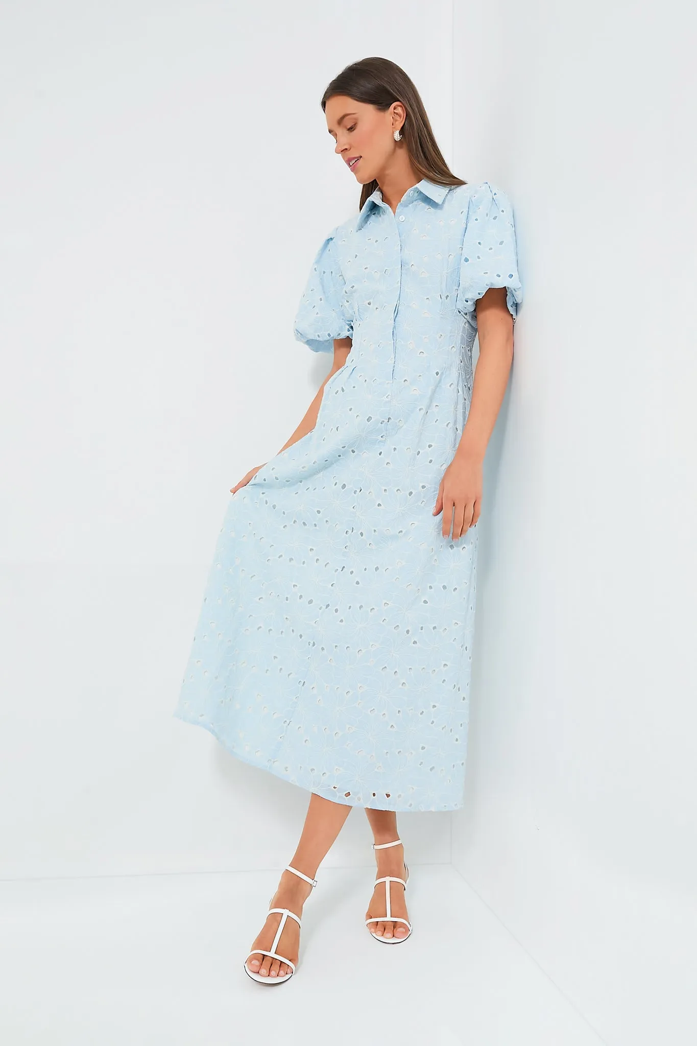 Airy Blue Eyelet Delaney Dress