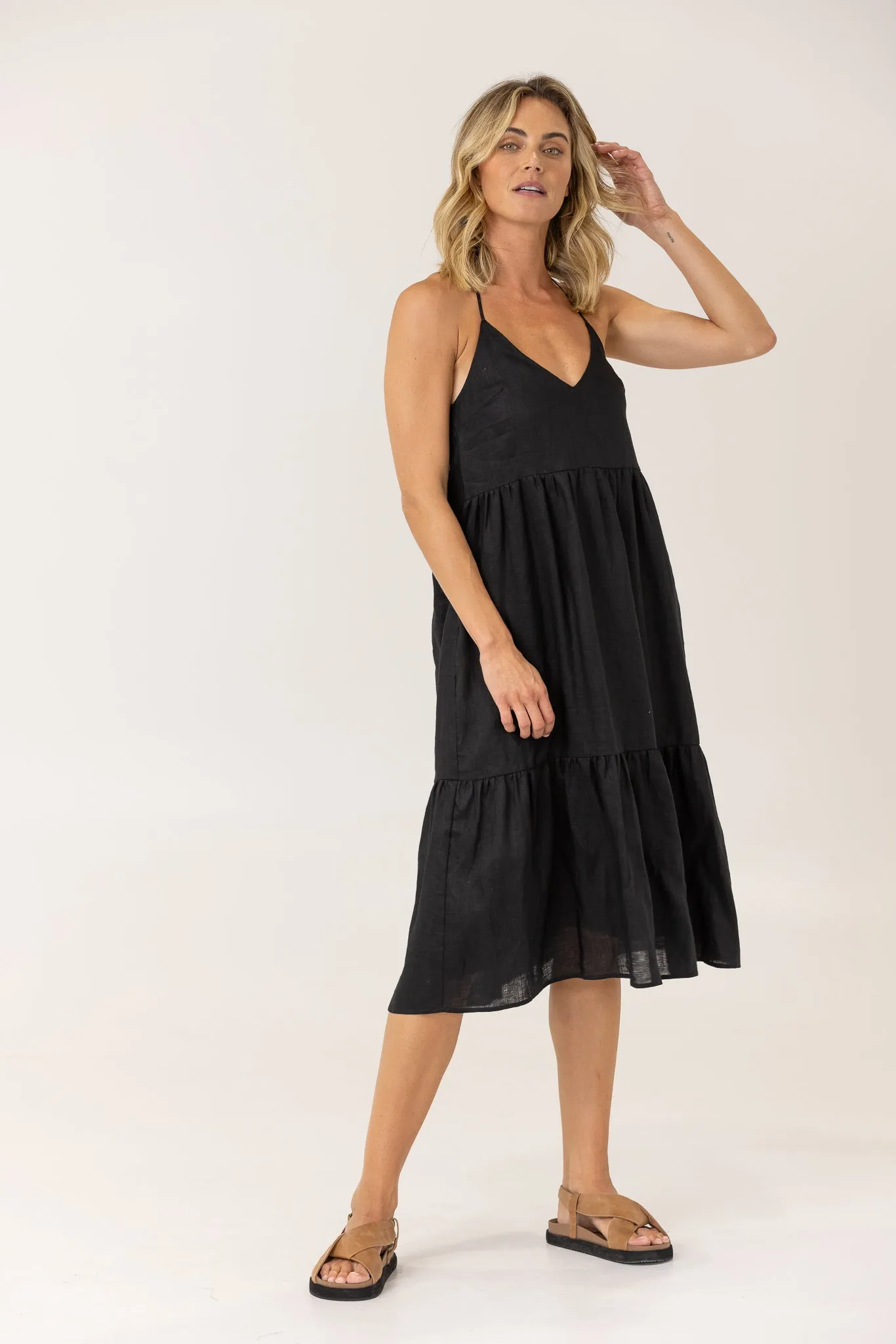 ALORA MIDI DRESS - Black