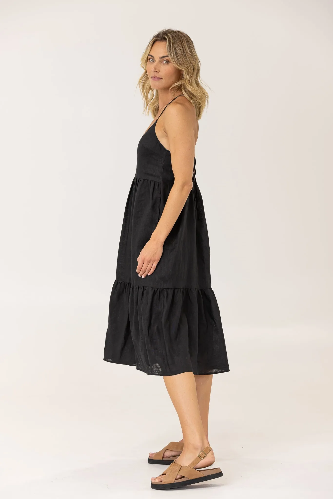 ALORA MIDI DRESS - Black