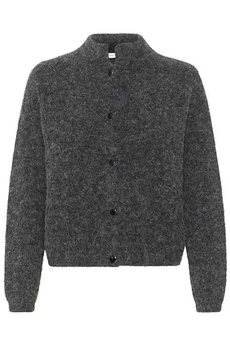 AlphaGZ Short Cardigan - Charcoal Melange