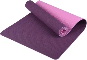 ALYV 6mm TPE Thick Yoga Mat ,Non-Skid Dual Surface, Eco-Friendly , for Women, Men, Kids. Perfect for Pilates, Yoga, Floor Workouts(Pink)