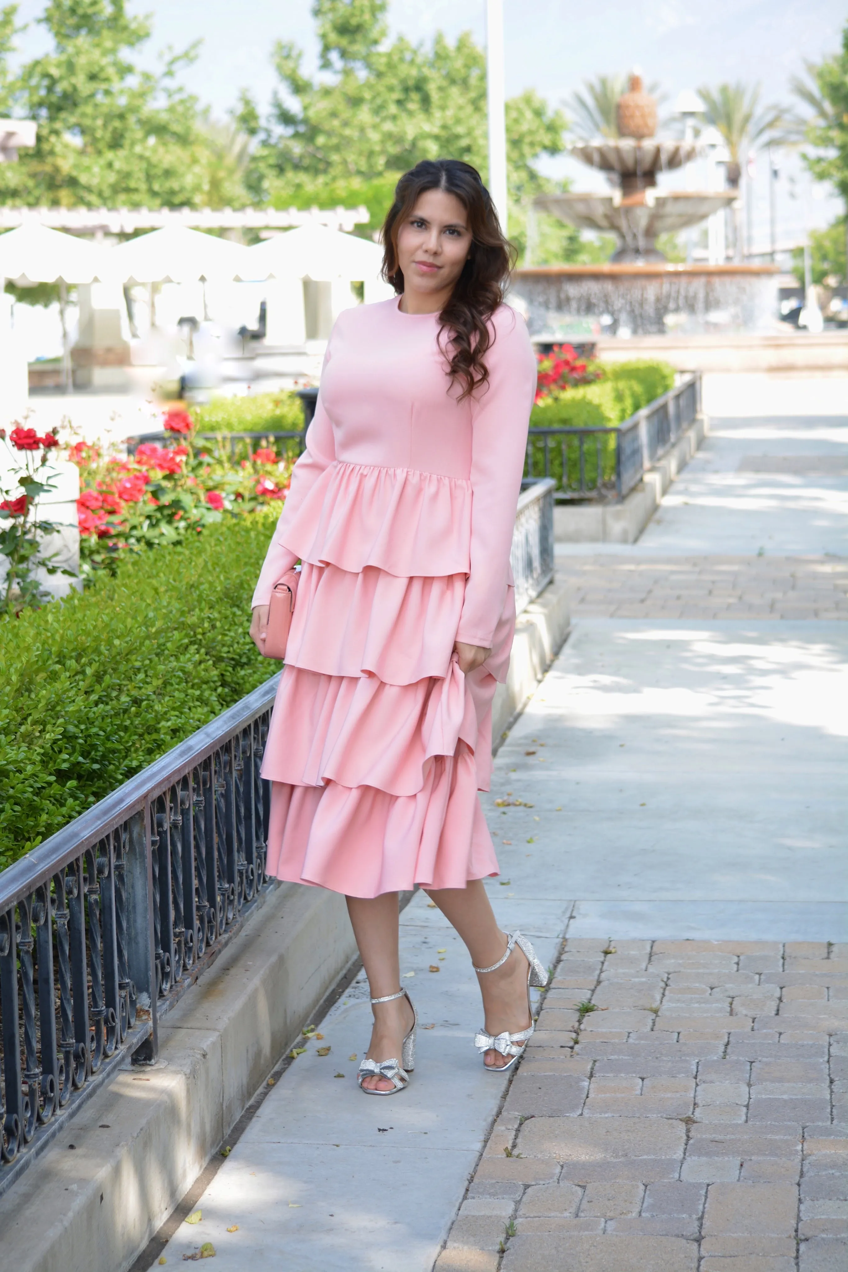 Amalfi Blush Ruffled Dress