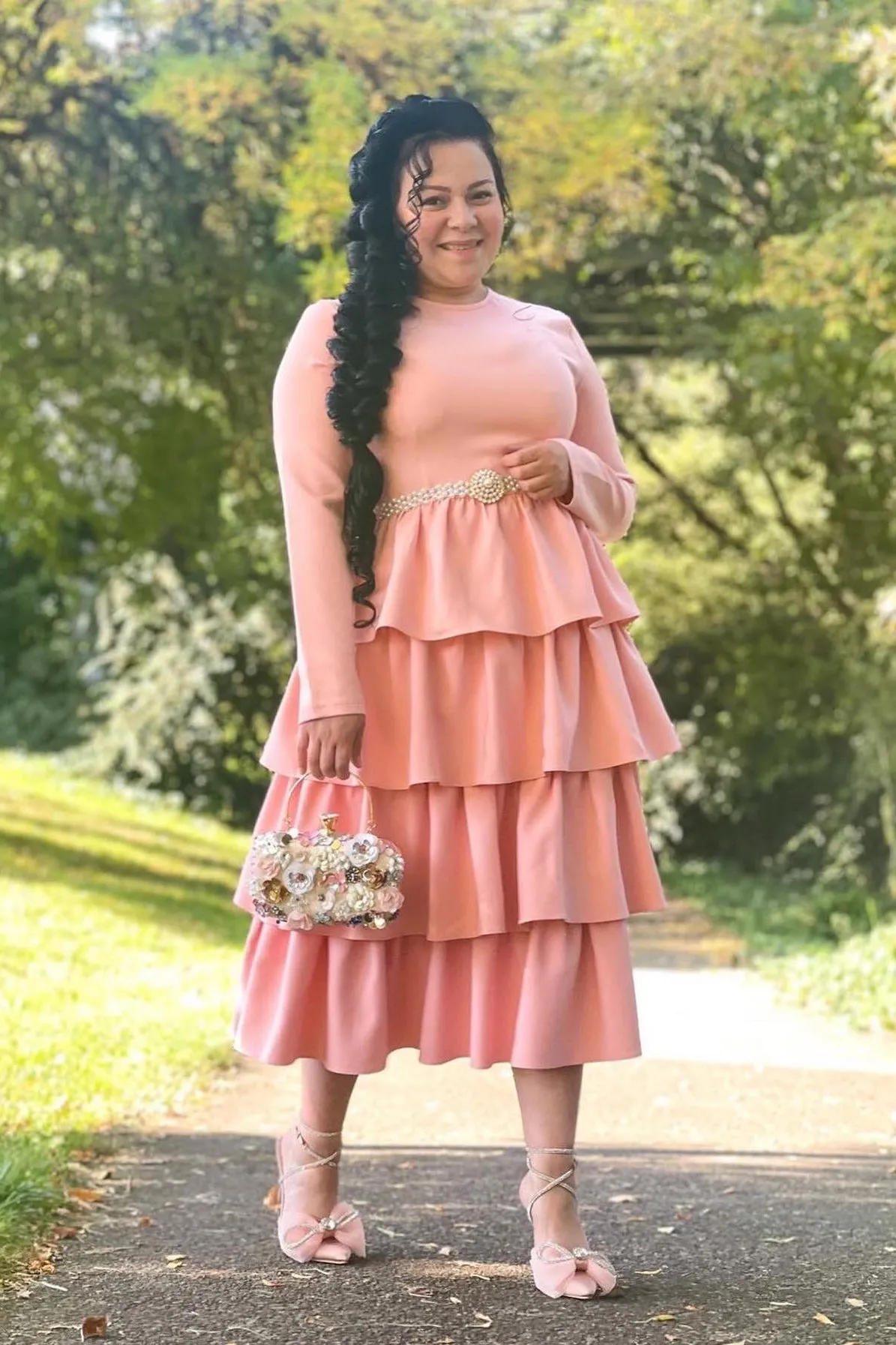 Amalfi Blush Ruffled Dress