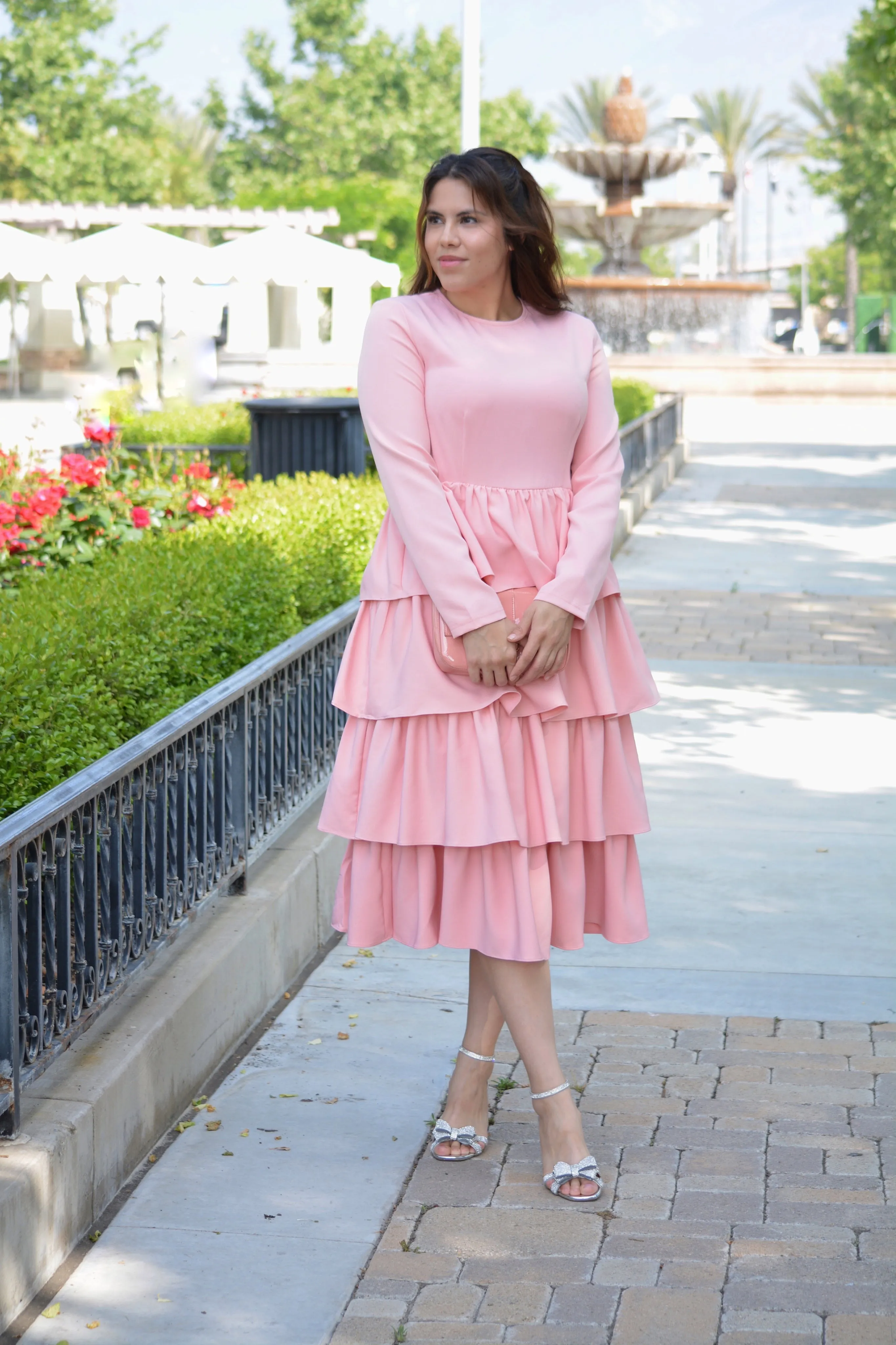 Amalfi Blush Ruffled Dress