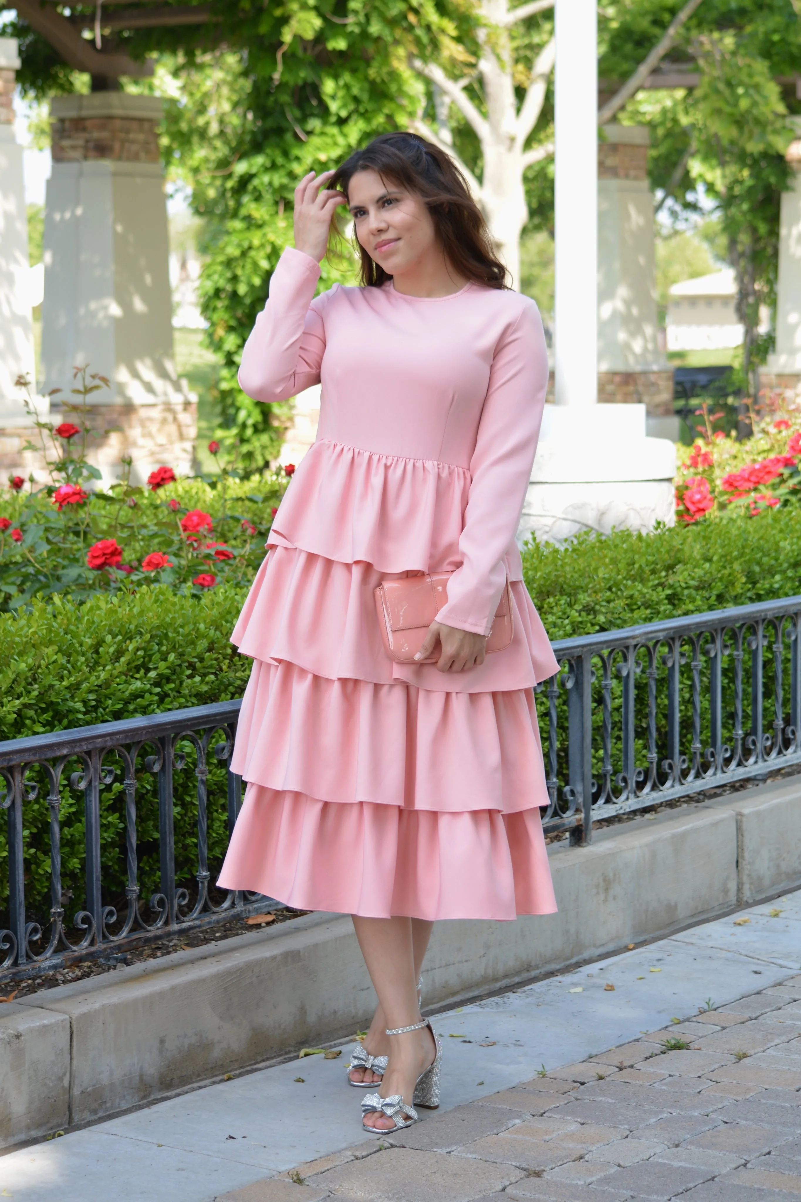 Amalfi Blush Ruffled Dress