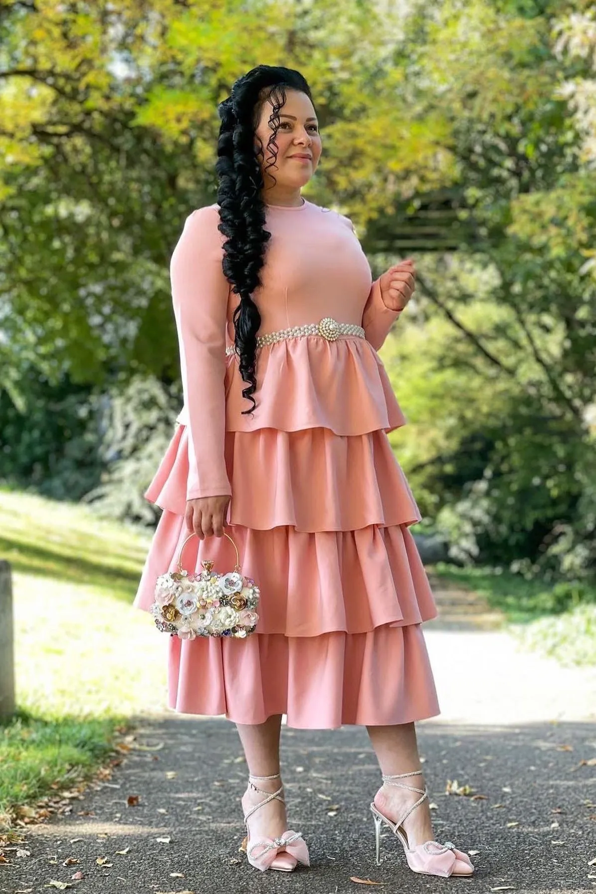 Amalfi Blush Ruffled Dress