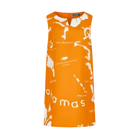 ARCHIPELAGO A-LINE DRESS-ORANGE