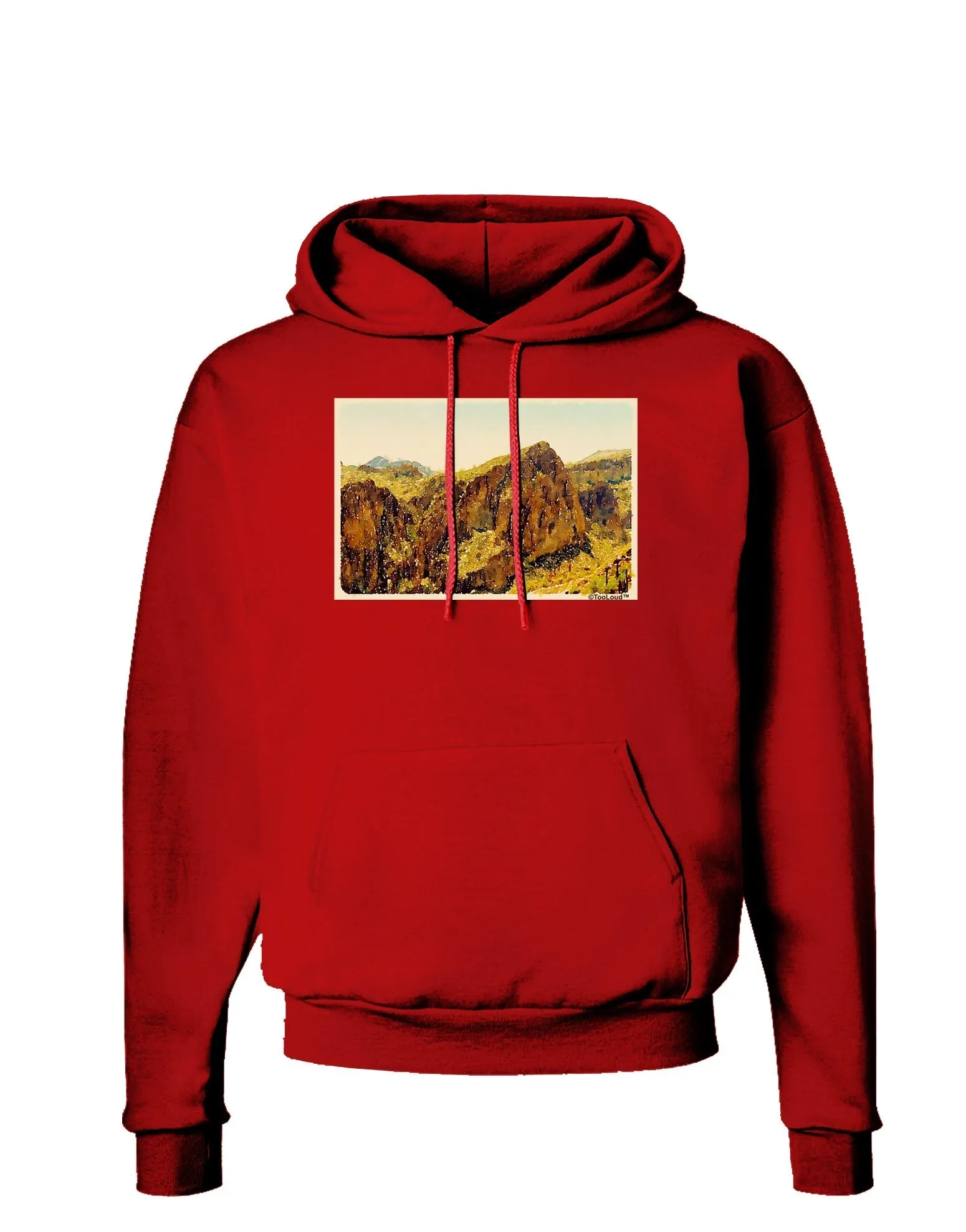 Arizona Mountains Watercolor Dark Hoodie Sweatshirt