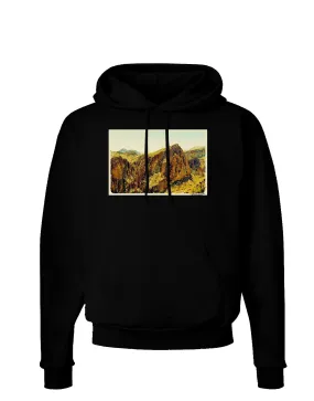 Arizona Mountains Watercolor Dark Hoodie Sweatshirt