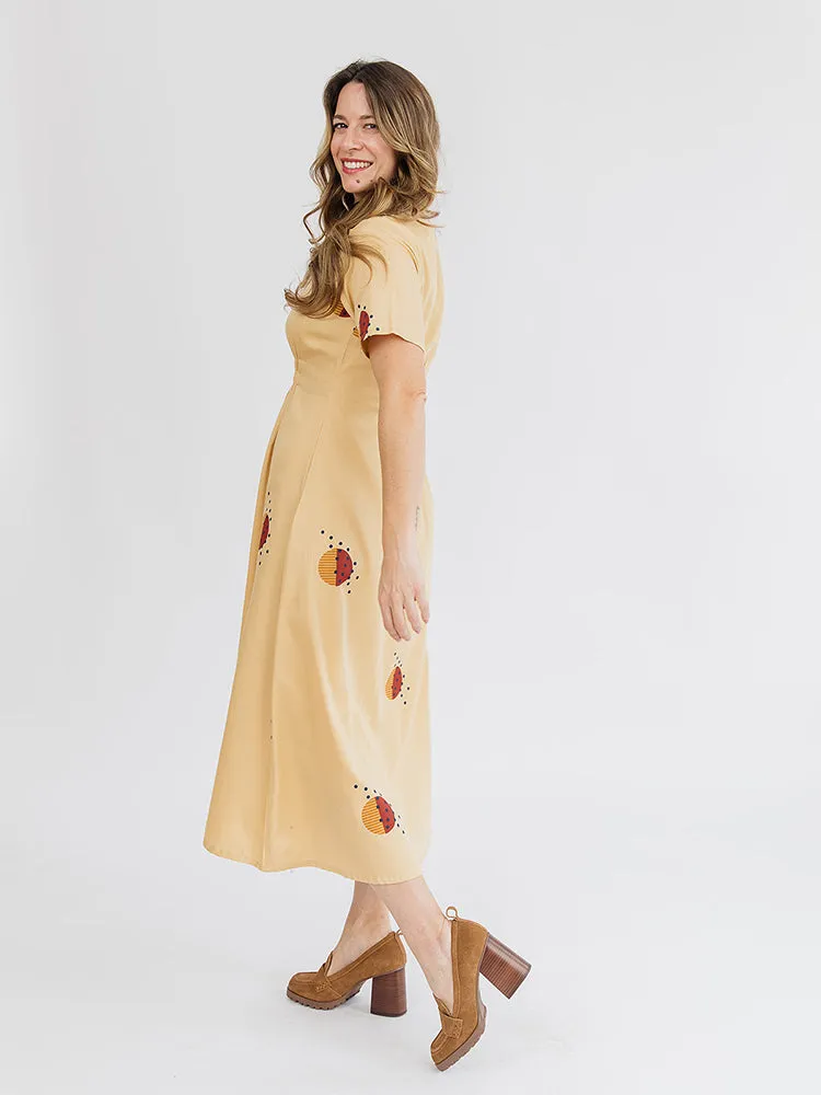 Artsy Traveler Midi Dress - Honeycomb