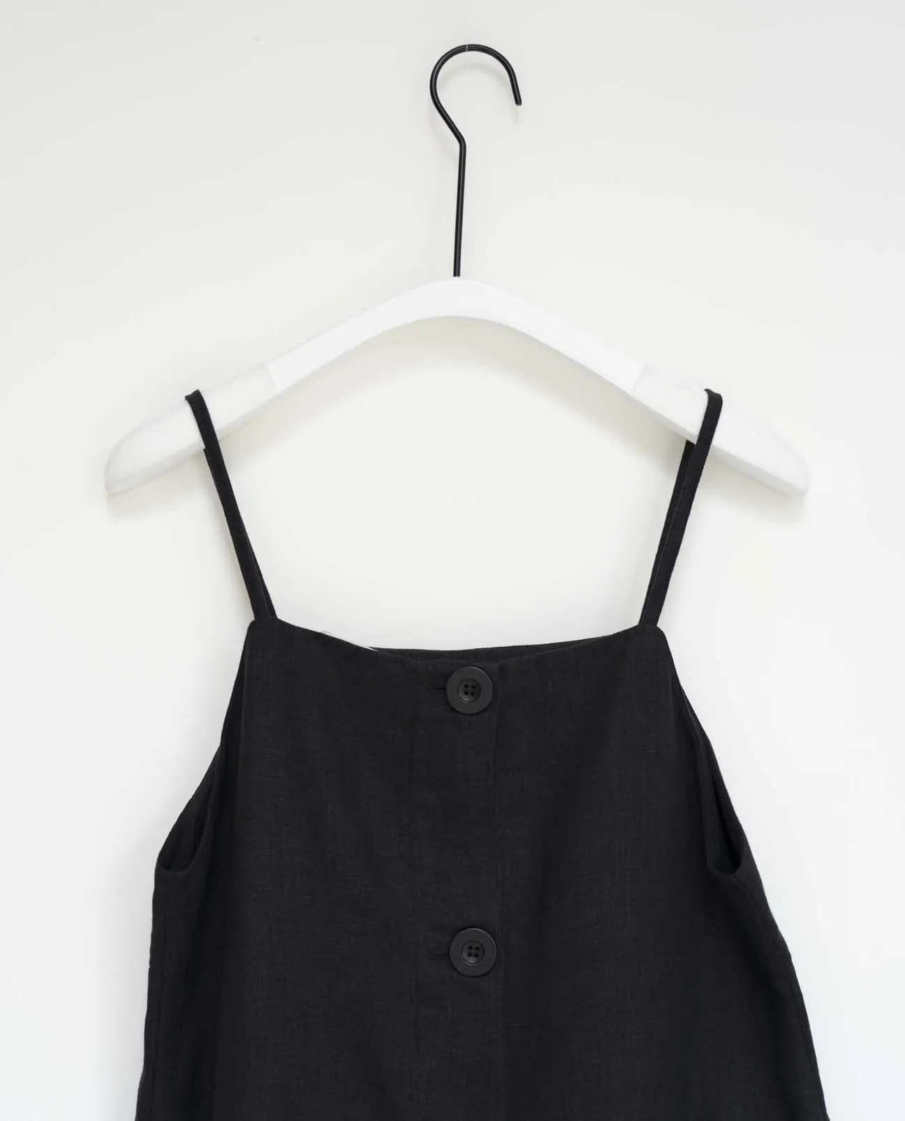 Athea Linen Dress In Black