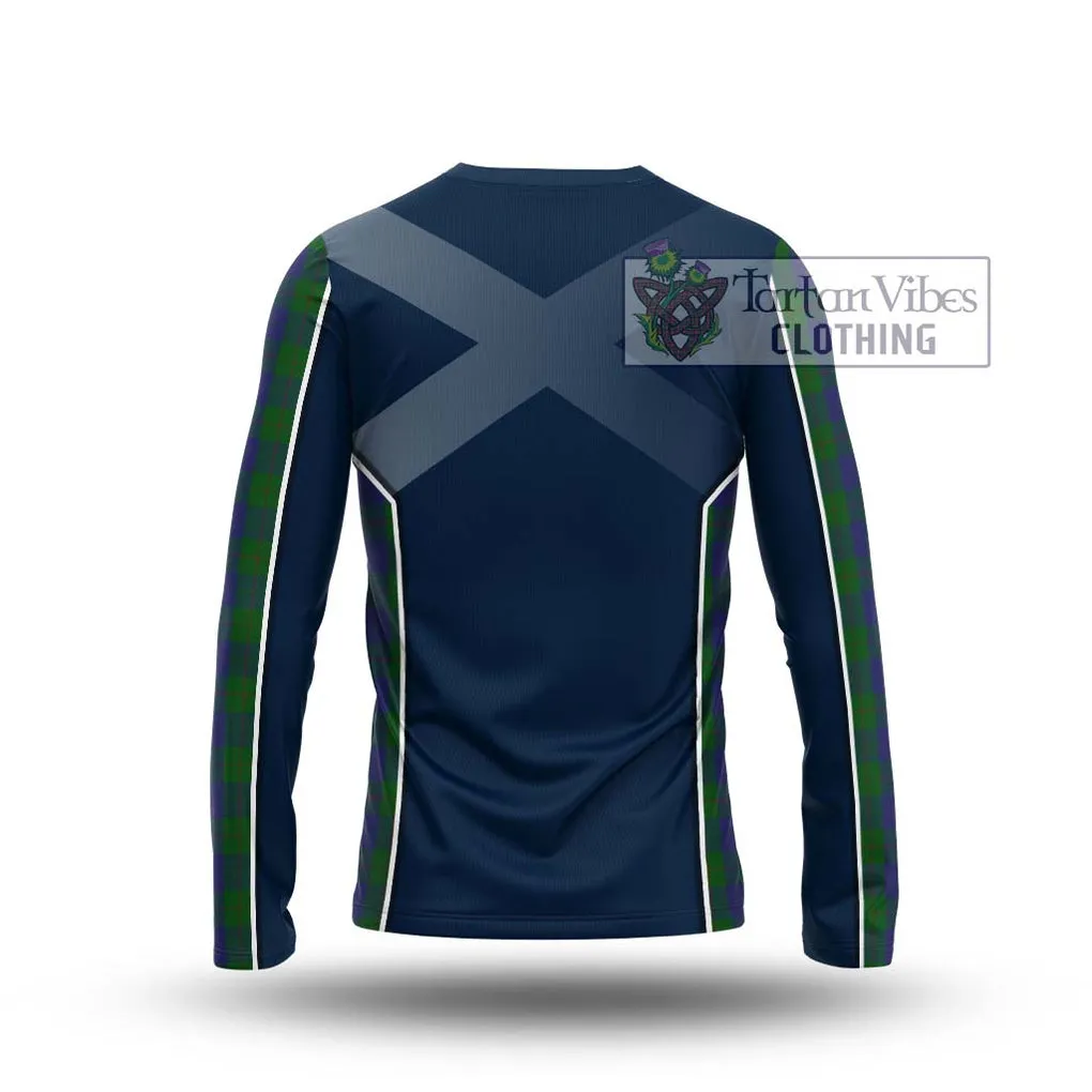 Barclay Tartan Long Sleeve T-Shirt with Family Crest and Lion Rampant Vibes Sport Style