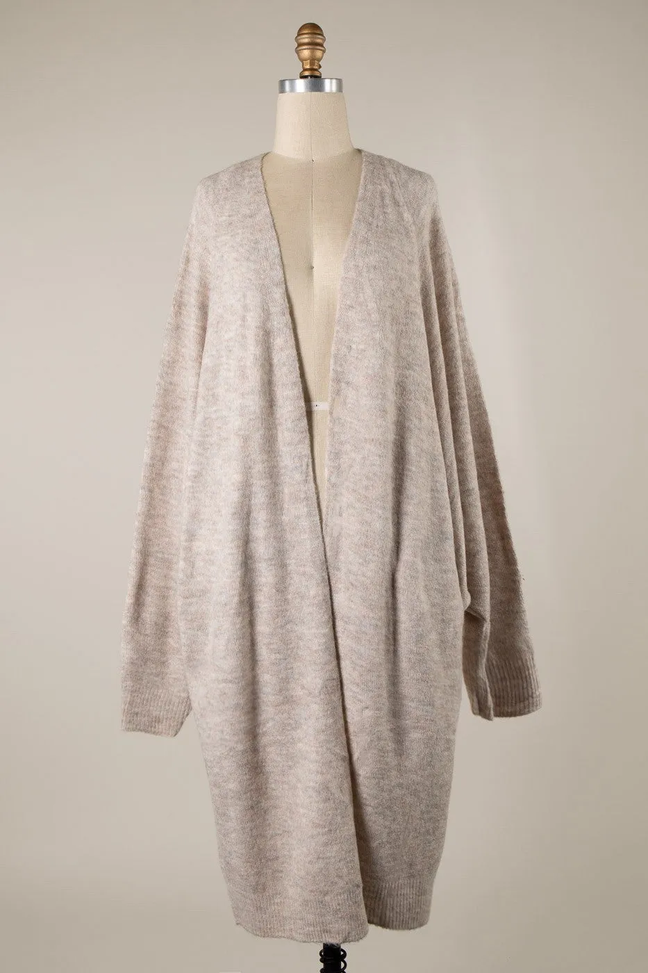 Batwing Sleeve Oversized Soft Knit Cardigan