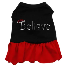 Believe Rhinestone Dress Black with Red XS (8)