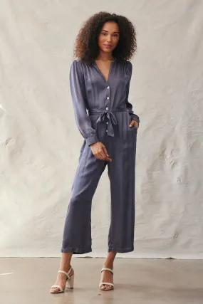 Bella Dahl Gathered Button Front Jumpsuit