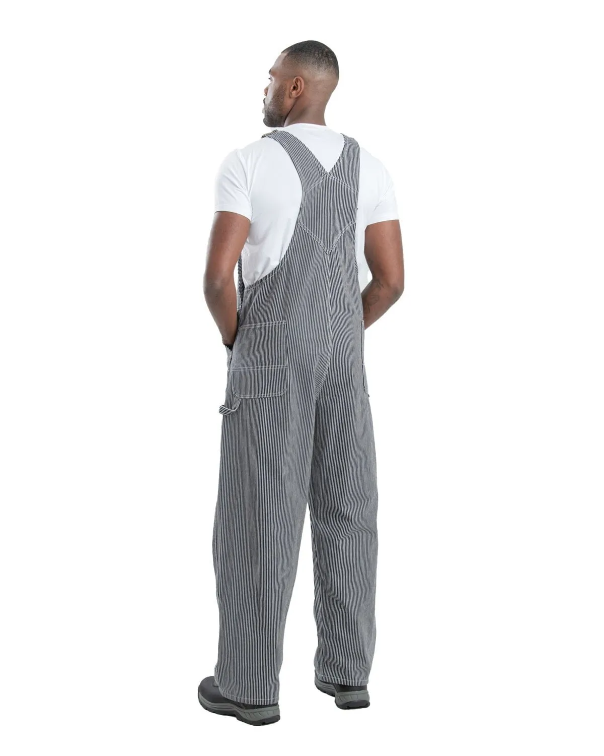 Berne Apparel Mens Heritage Unlined Hickory Stripe 100% Cotton Bib Overall