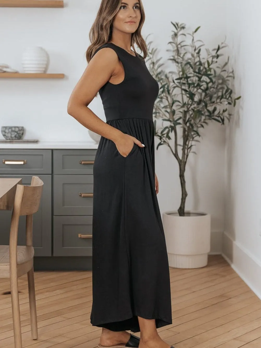 Black Backless Wide Leg Jumpsuit for Women