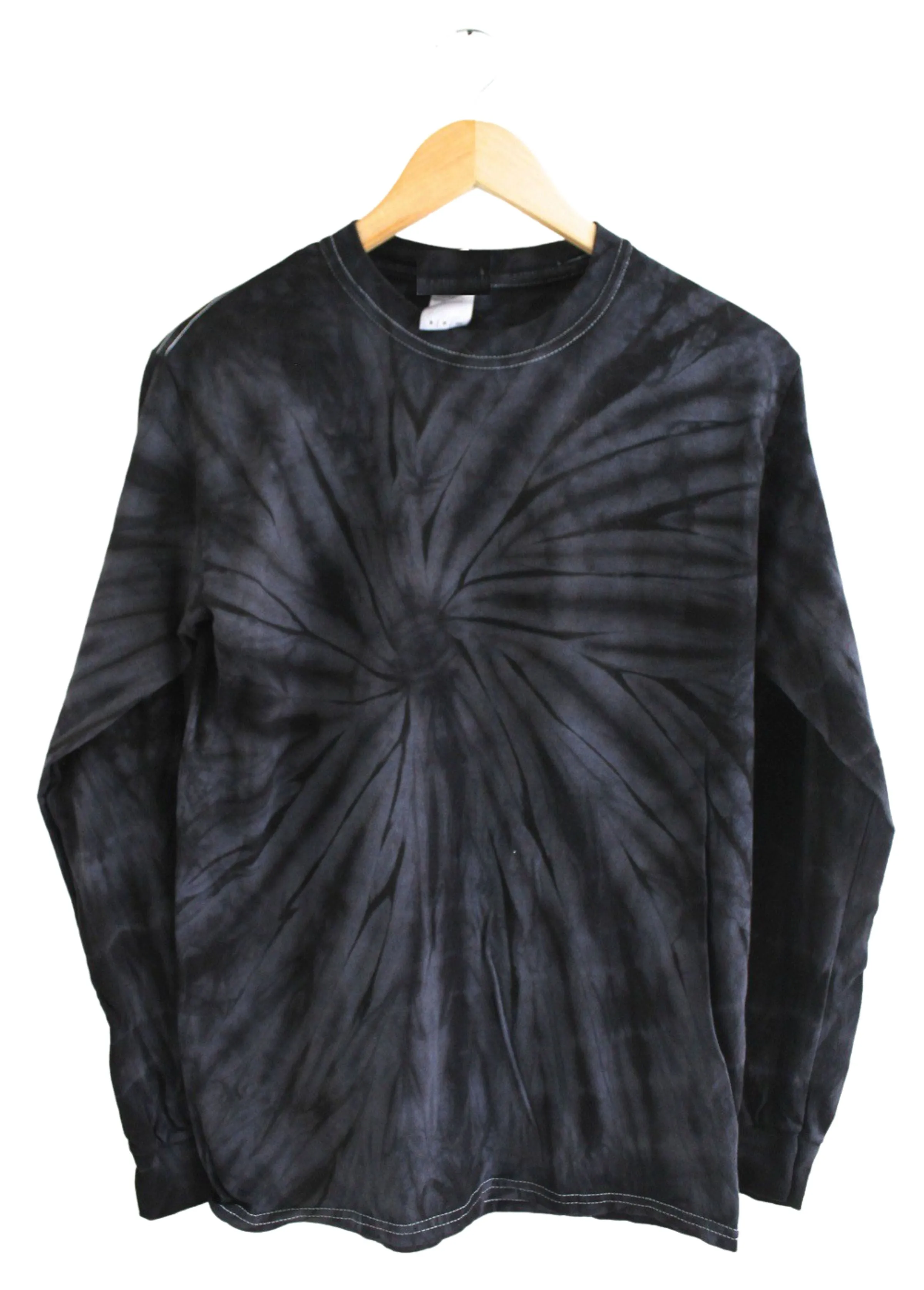 Black Tie-Dye Long Sleeve Unisex Tee