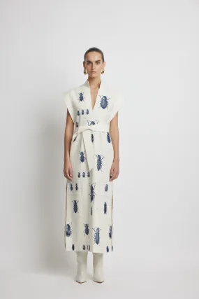 Bowshall Column Dress - Beetle Print