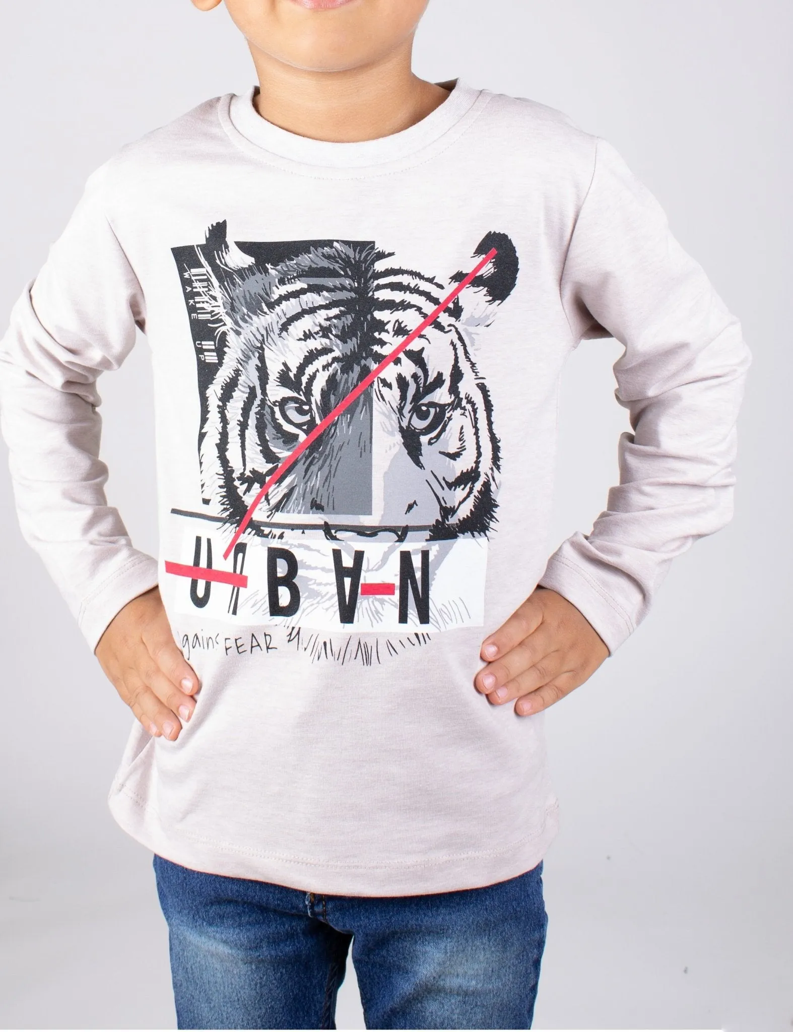 Boys' Long Sleeve Tiger T-shirt