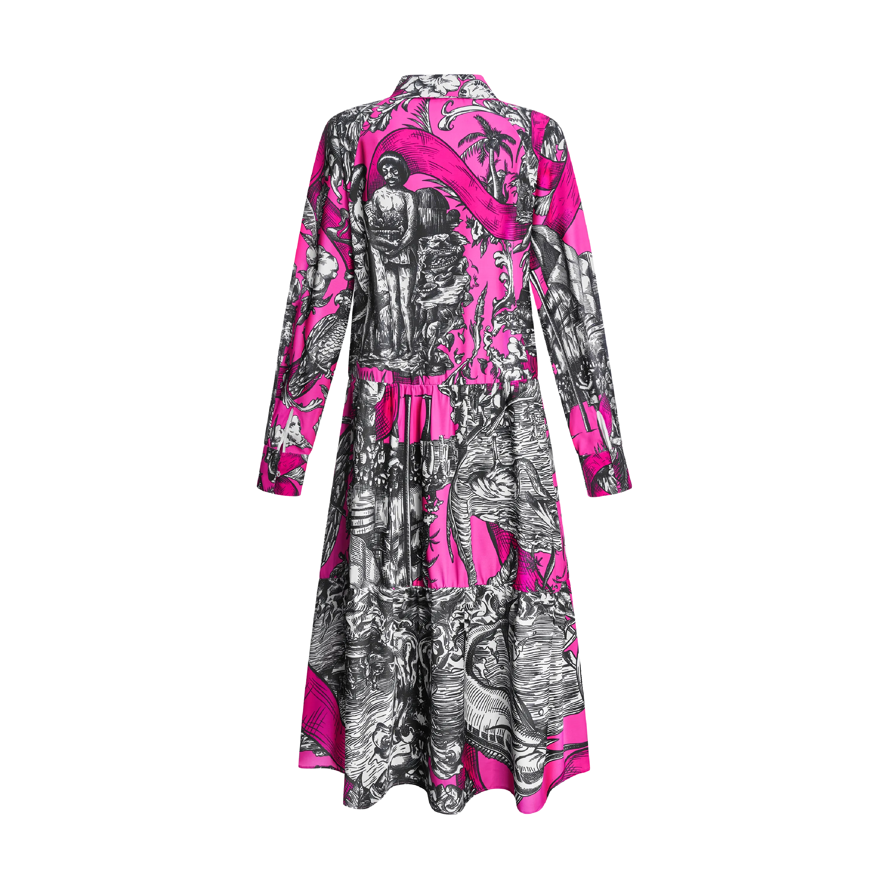 BREAST CANCER BOHO DRESS-PINK & BLACK