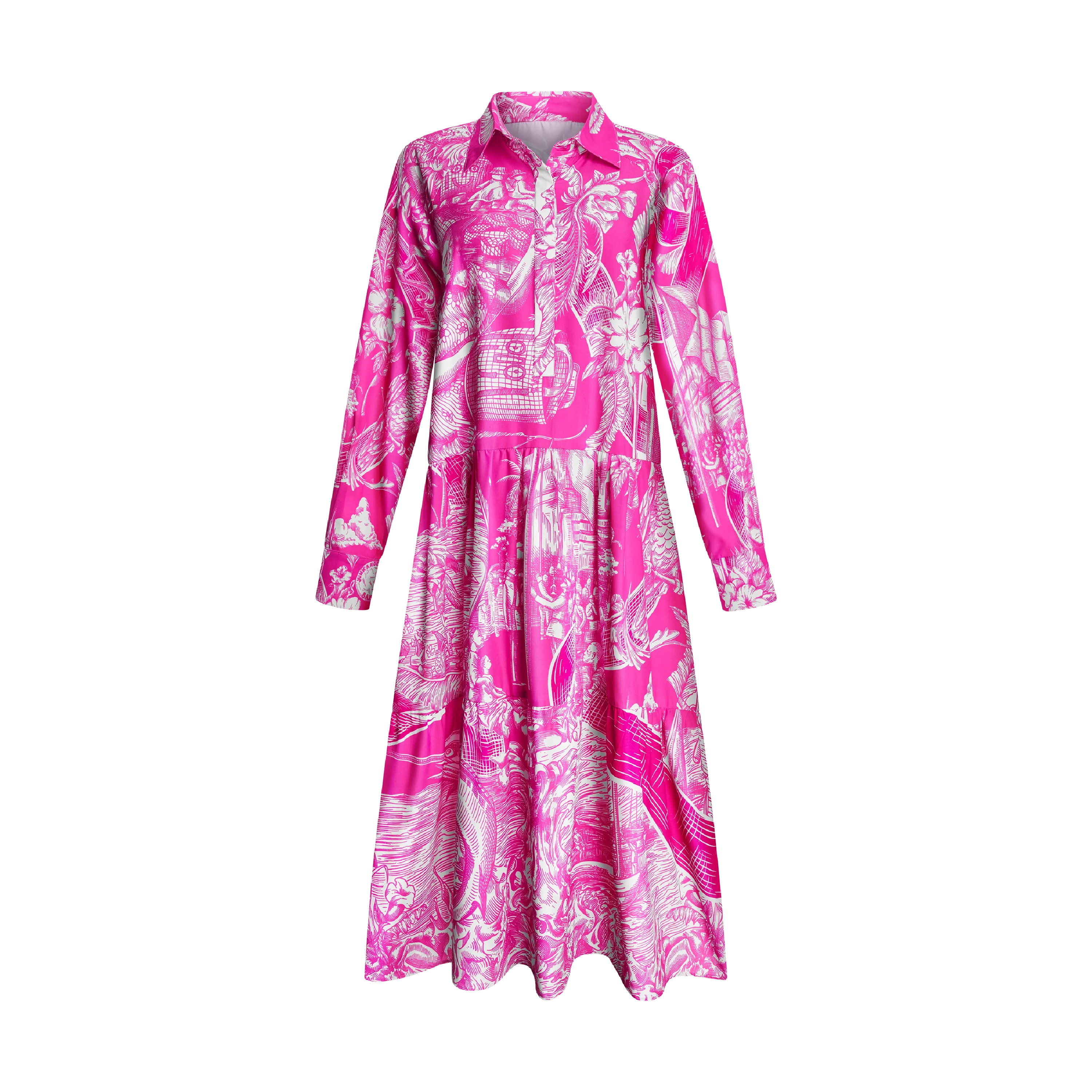 BREAST CANCER BOHO DRESS-PINK