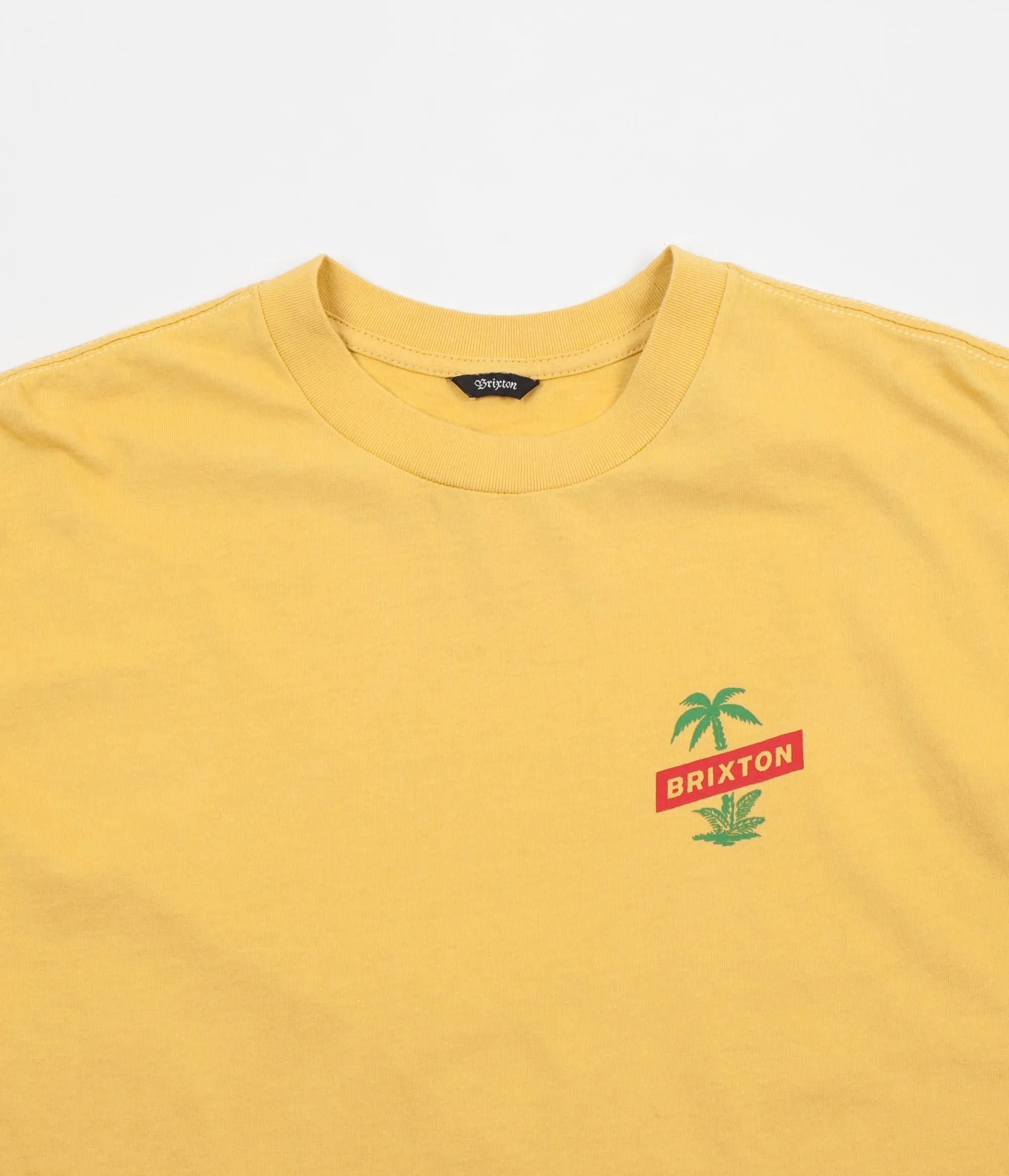 Brixton Tosh Long Sleeve T-Shirt - Washed Yellow