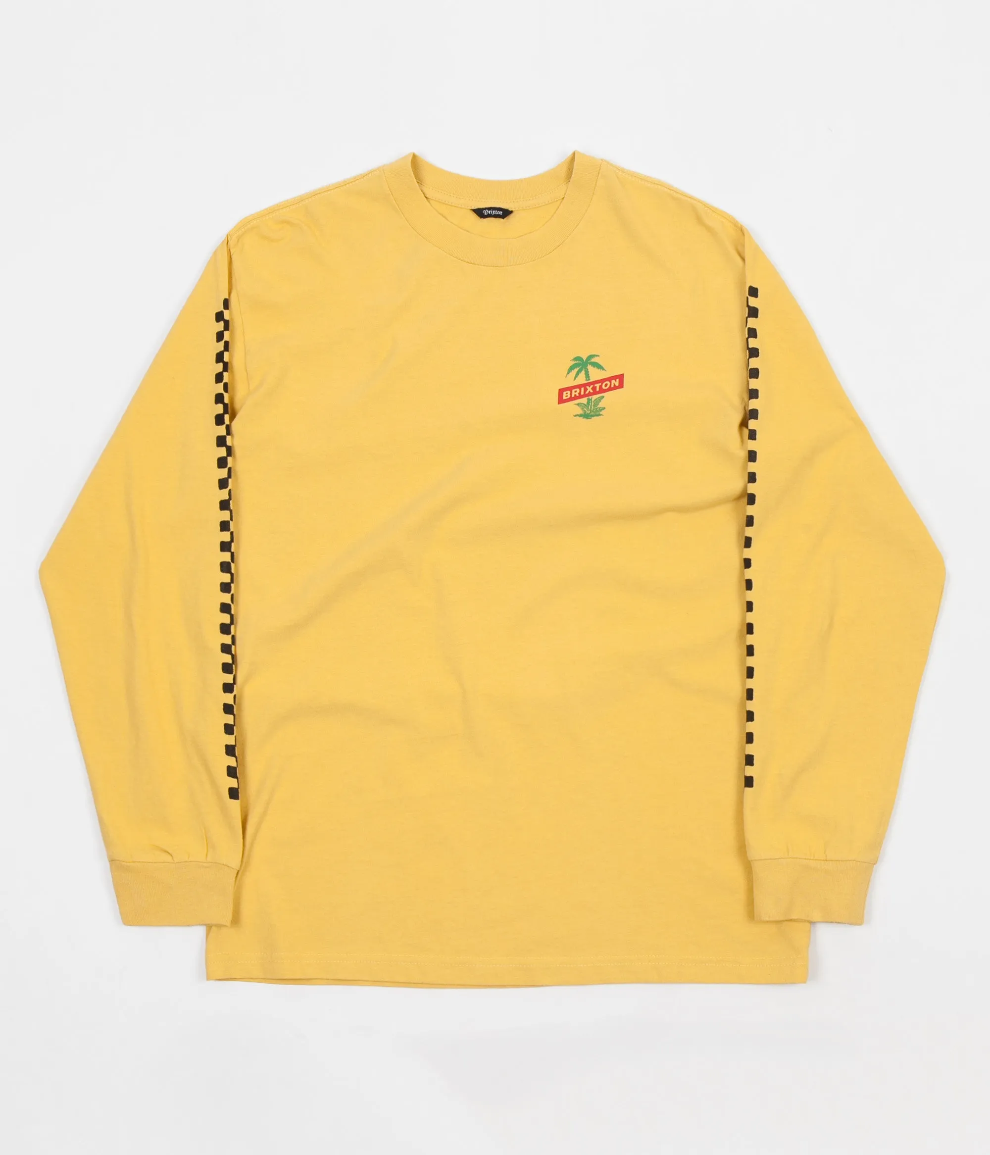 Brixton Tosh Long Sleeve T-Shirt - Washed Yellow