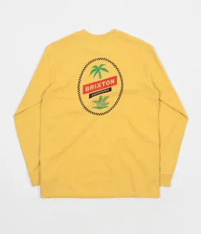 Brixton Tosh Long Sleeve T-Shirt - Washed Yellow