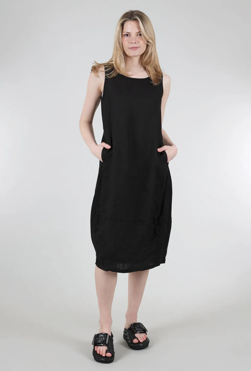 Bubble Tank Dress, Black