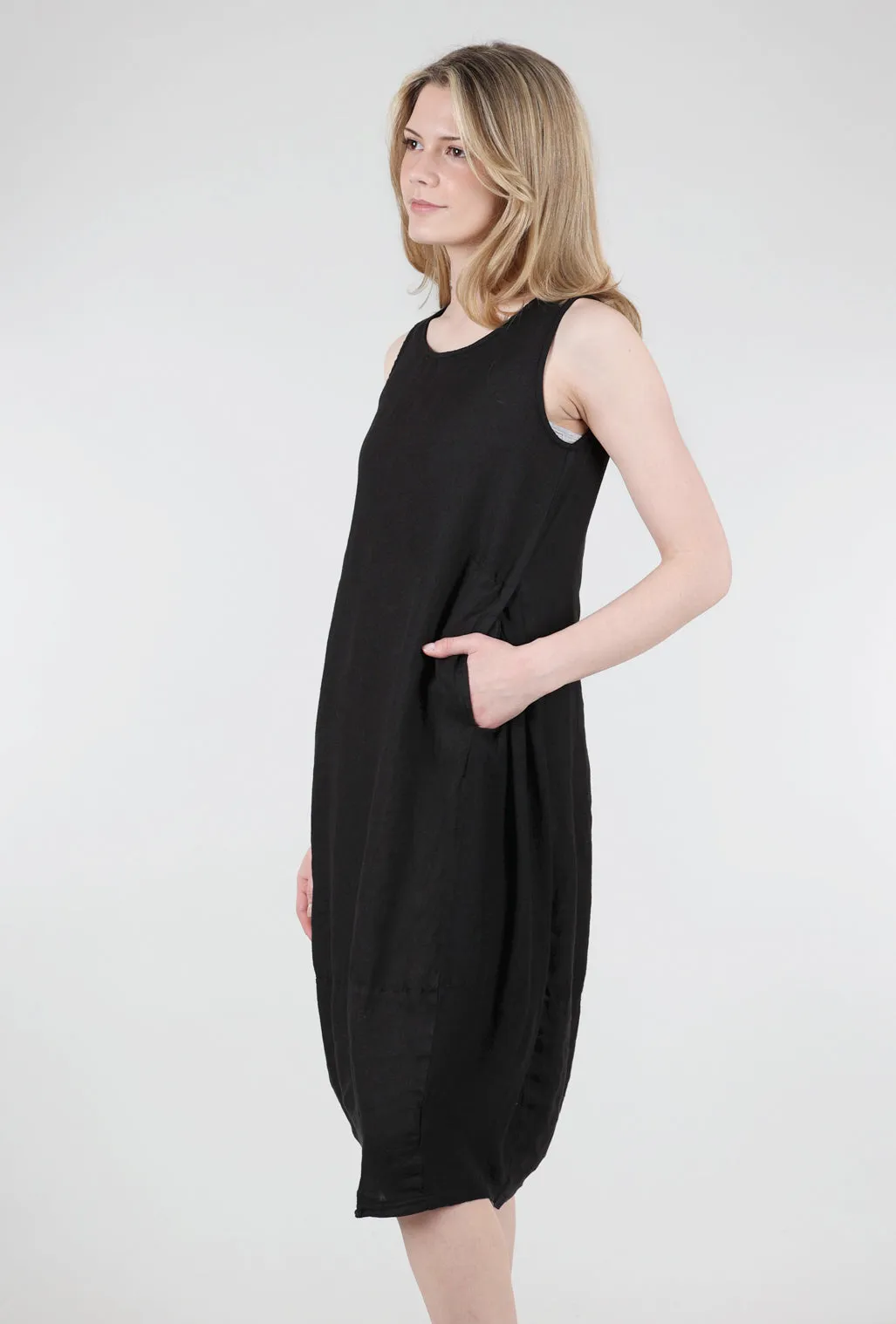 Bubble Tank Dress, Black