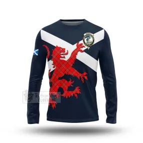 Burnett Tartan Lion Rampant Long Sleeve T-Shirt  Proudly Display Your Heritage with Alba Gu Brath and Clan Name