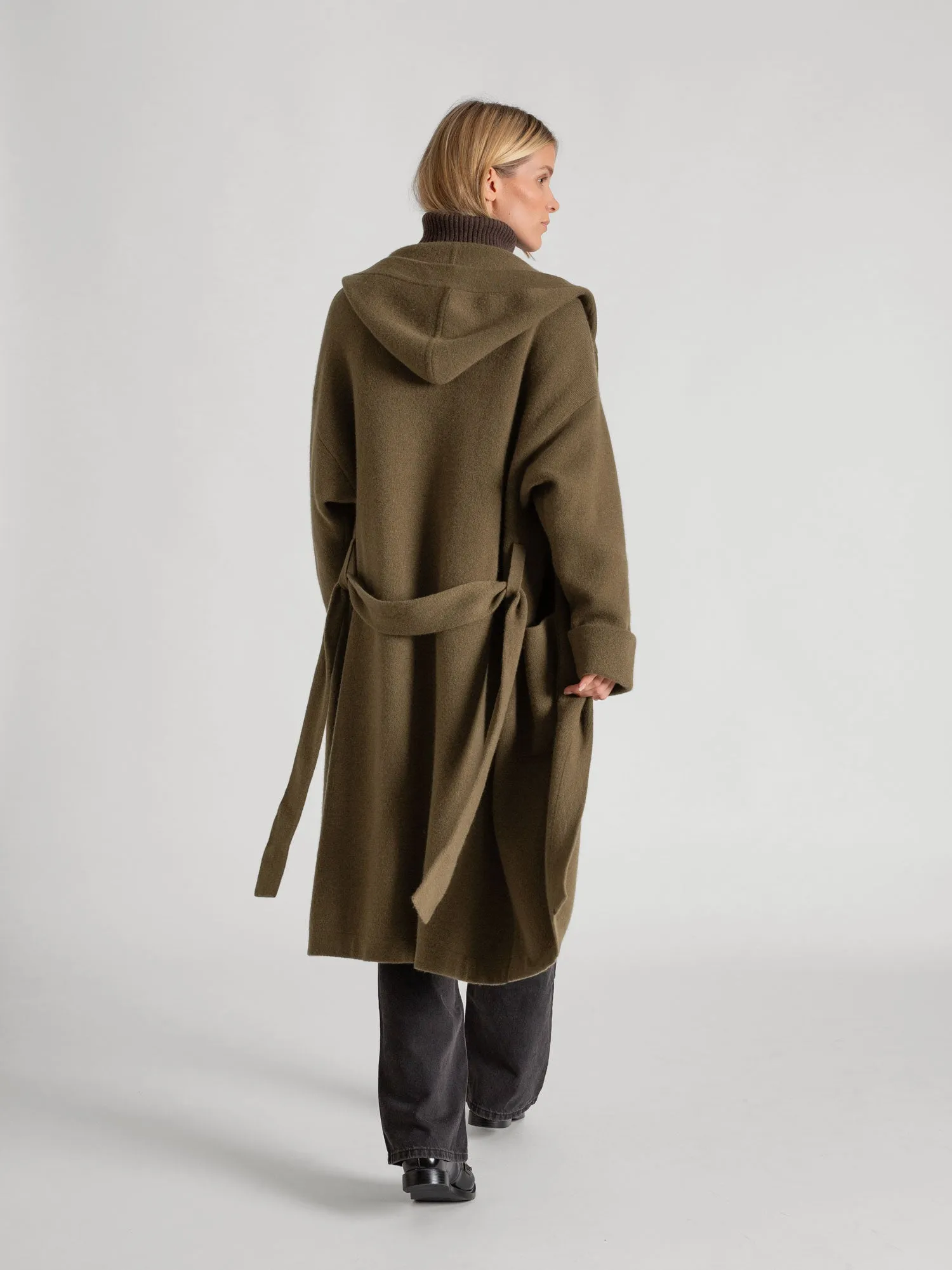 Cashmere coat "Nora" - hunter