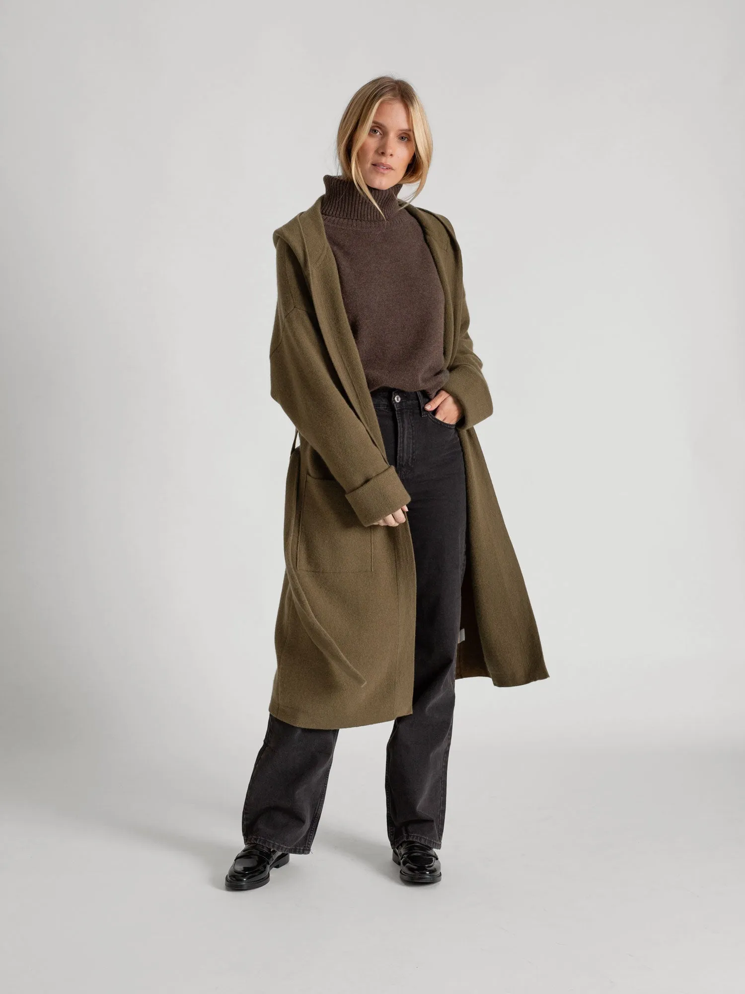 Cashmere coat "Nora" - hunter