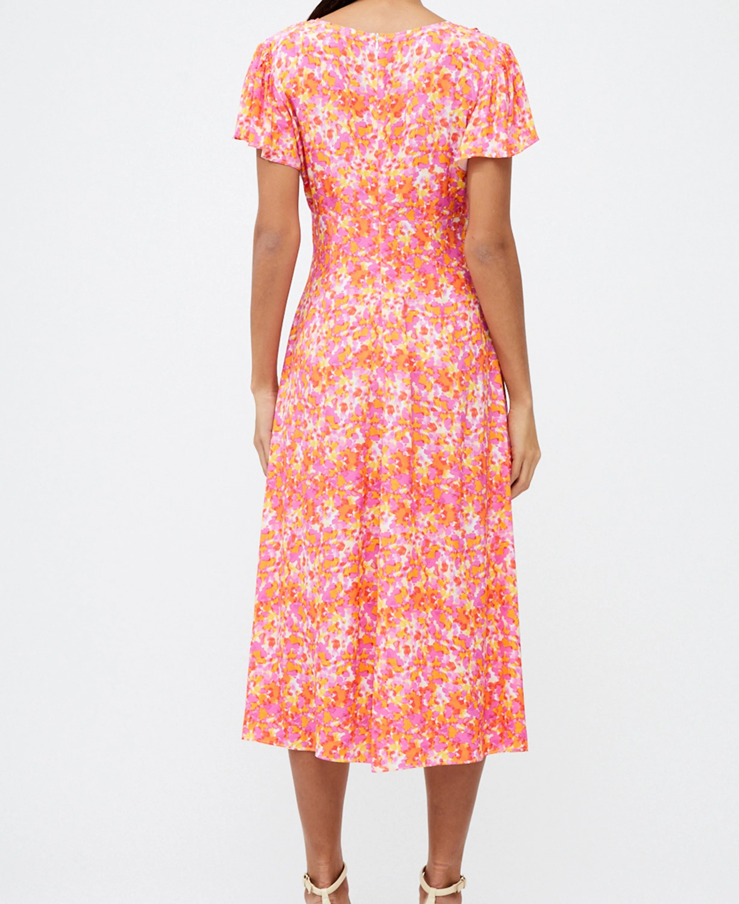 Cass Delphine Midi Dress - Persimmon