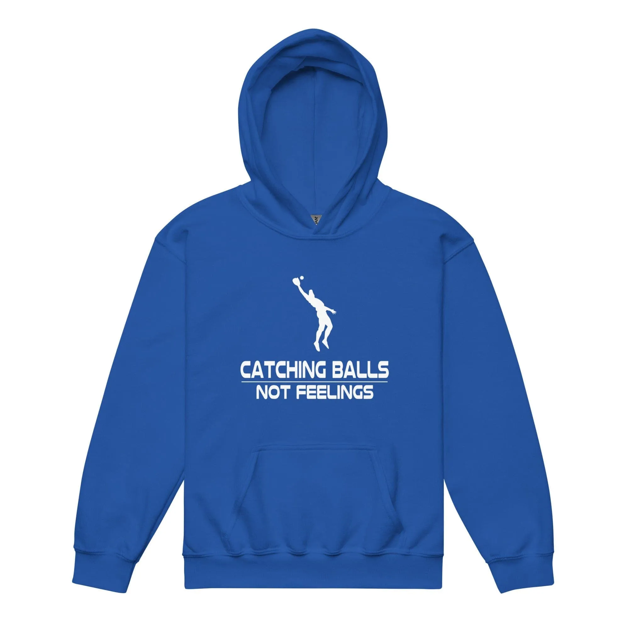 Catching Balls Not Feelings Baseball - Youth Hoodie