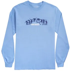 CCS Kickflip Logo Long Sleeve T-Shirt - Light Blue/Navy/White