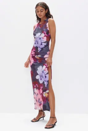 Chameleon Purple Iris Floral Tank Maxi Dress